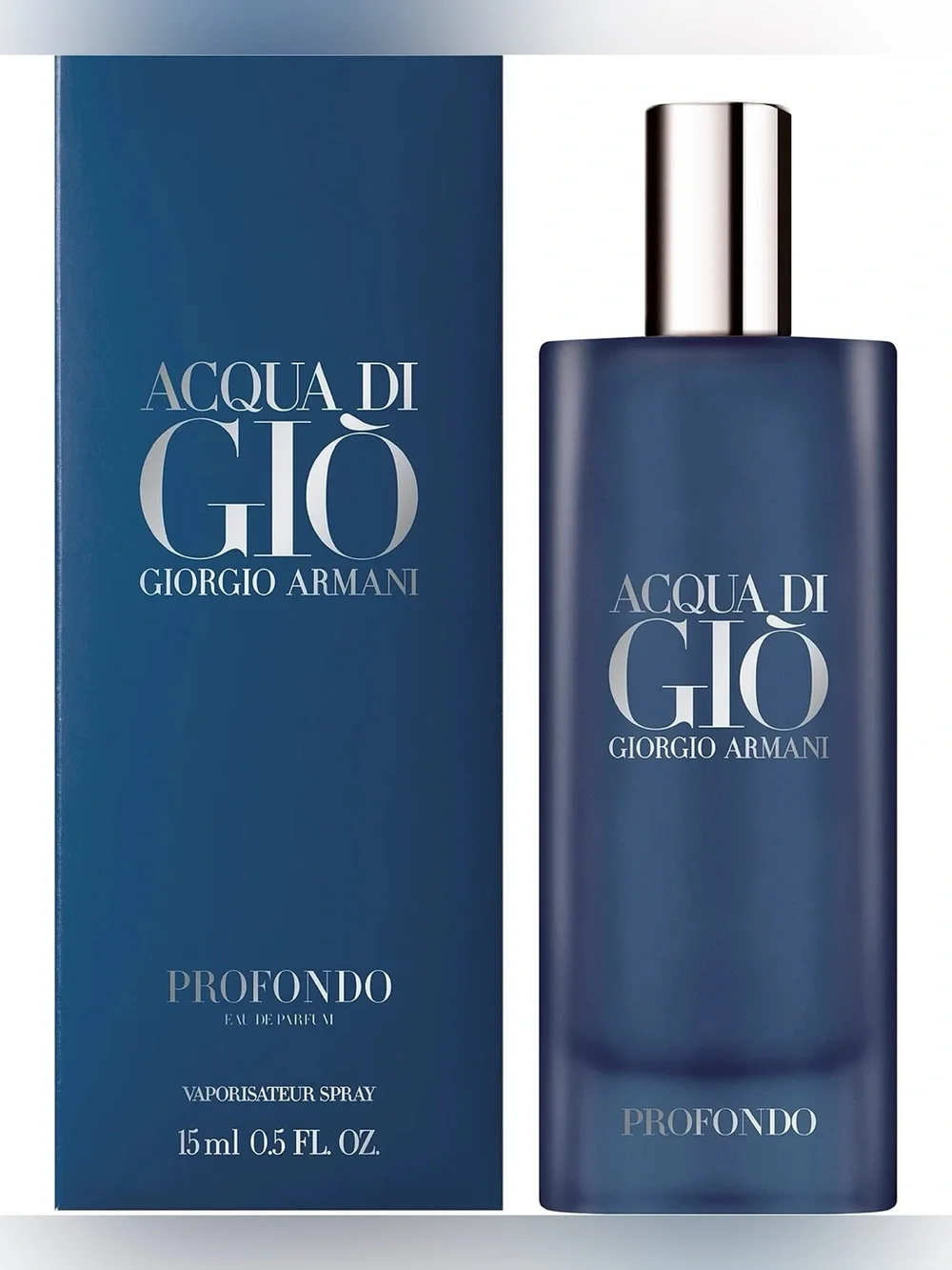 Giorgio Armani Acqua di Giò Profondo 15ml - Navy Blue Bottle with Silver Cap